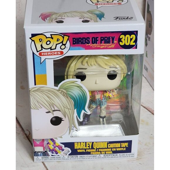 Pop Heroes Birds of Prey 302 Harley Quinn Caution Tape Vinyl Figure Funko Pop - Picture 3 of 16